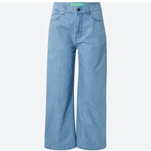 United Colors Of Benetton Wide Leg Jeans Light Blue 30W MEASUREMENTS IN LISTING